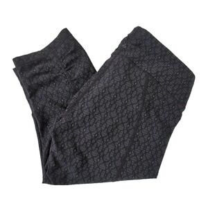 Prana Misty Knicker Capri Leggings Womens M Black Gray Athletic Activewear Yoga